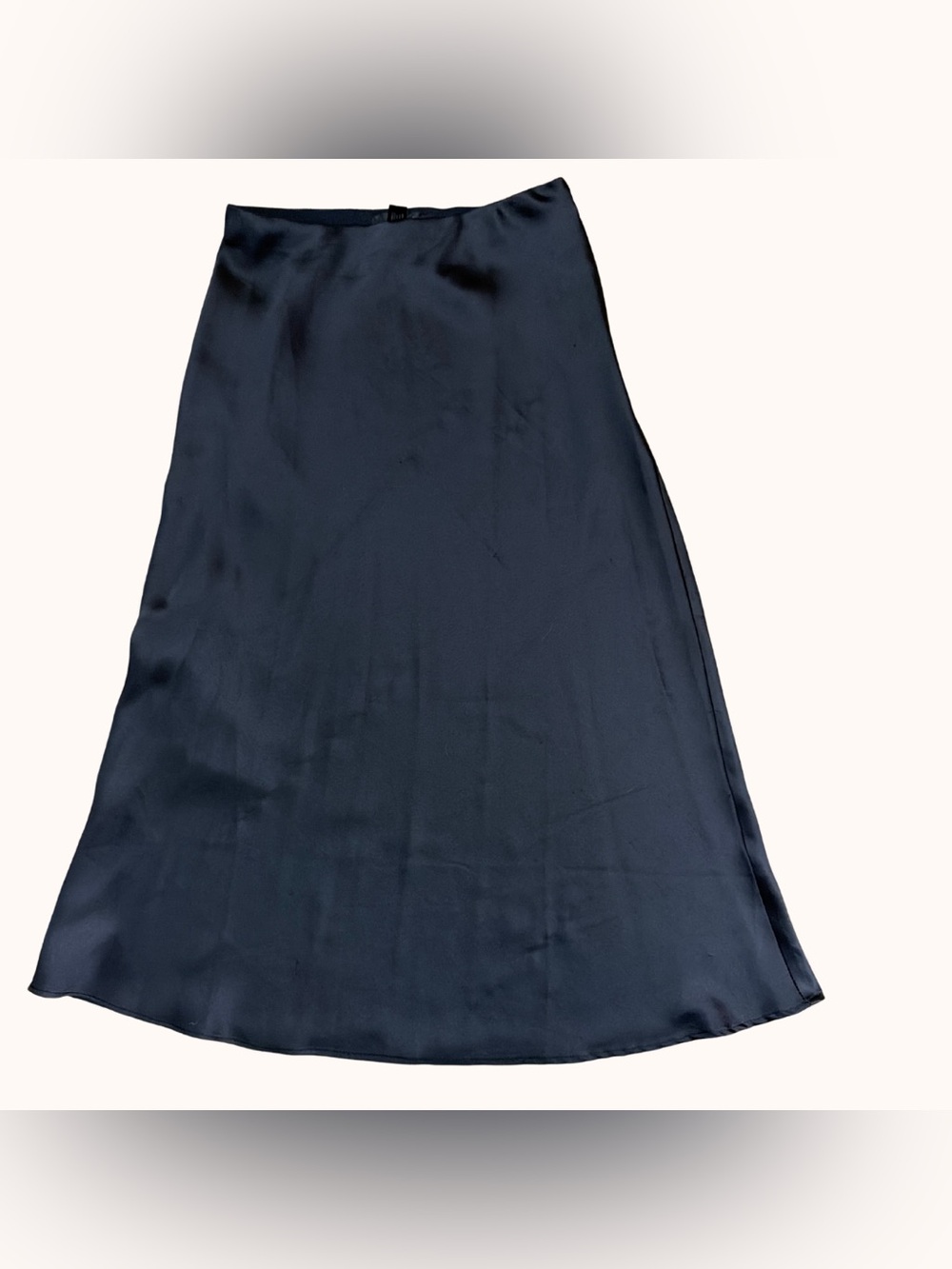 Aqua Navy Maxi Bias Skirt
